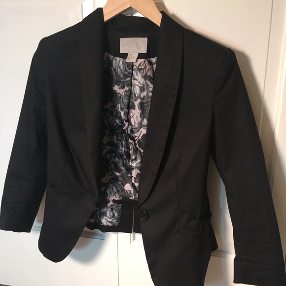 H&M Jackets & Blazers - H&M Black Jacket with Bow Trim